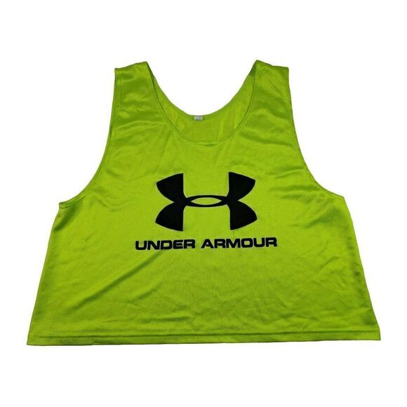 Under Armour Women's Jersey Style Sleeveless Crop Top Neon Yellow Size XL - Picture 1 of 4